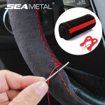 Suede Leather Car Steering Wheel Cover Braid 38cm DIY With Needle Thread