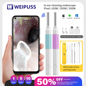 Wireless Smart Vision Ohr Stick Ohr Scoop Ohr Picker 300W/500W Hohe Präzision Endoskop Mini Kamera Otoskop endoskop Clea