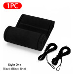 Suede Leather Car Steering Wheel Cover Braid 38cm DIY With Needle Thread